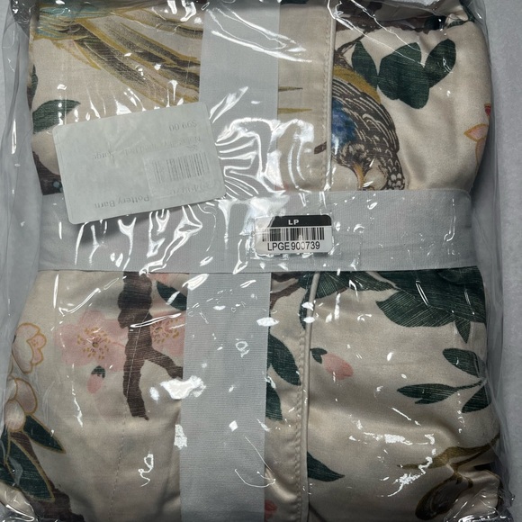 Pottery Barn Nola Silky Piped Robe NWT Size Large - Picture 3 of 4